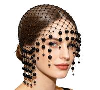 Genérico Pearl Tassel Headwear - Elegant Women Headpiece for Events | Artificial Pearl with Lightweight Alloy Frame Design, Hollow out Hair Accessory, Decorative Bridal Hair Jewelry for Wedding Party