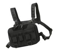 Genérico Pechera Deportiva - Chaleco de Almacenamiento de Tela Oxford, Mochila Trasera de Malla Transpirable, Hebillas Ajustables + Cremallera Grande, Resistente - para Pesca Viajes & Exterior