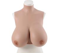 Genérico Pechos Falsos Senos Falsos Prótesis de Senos de Silicona Relleno de Silicona de Alta Elasticidad para Senos para Cosplay de transexuales y Drag Queens,Asian Yellow,I