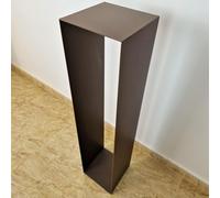 Genérico Pedestal Acero, peana Alta, Artesanal 100x23x23 para Interior y Exterior. Soporte. Resistente y Estable. Funcional. Color Rustic