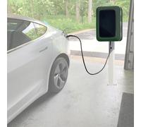 Genérico Pedestal de Conector de Cargador EV con Bloqueo de contraseña y Caja de gestión de Cables, Poste de Soporte para estación de Carga de vehículos eléctricos