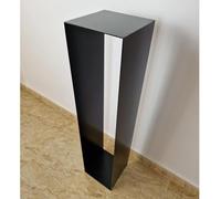 Genérico Pedestal, peana metálica, artesanal 100x23x23 para interior y exterior. Soporte alto, estante. Resistente y estable. Funcional. Color negro