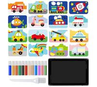 Genérico Peel And Stick Sand Art - Сolor Sand Art Pictures Peel And Stick Kits | 12 Colors Of Sands 16 Peels & Sprinkle Pictures 1 Tray1 Brush Arts Tool For Children Arts Educational