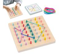Genérico Peg Board for Kids, Geometric Educational Game Color Matching Pegboard Toy for Children Boys Girls Parents Home Indoor School Birthday Gift