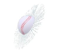 Generico Pegatina 3D Prank - Tricky Broken Glass, Tenis Ball Effect, Realistic Auto Window Decal | Car Styling Fun Humor Windshield Decoration for SUV Sedan Vehicle Exterior Display Practical Joke