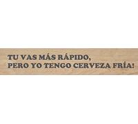 Genérico Pegatina Vinilo de Corte Tu Vas más rápido, Pero yo Tengo Cerveza fría 20x2.5cm (Gris Oscuro)