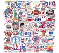 Generico Pegatinas 250 años | Calcomanía conmemorativa y recuerdo, pegatinas patrióticas impermeables | para puertas de coche, cuadernos, botellas, ordenadores, sobres Skateboard