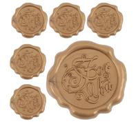 Genérico Pegatinas Adhesivas de Cera para Sobres Sellos para Invitaciones de Boda Estilo Vintage Color Cobre Antiguo 10 Unidades Decorativas y Reutilizables para Tarjetas y Recuerdos