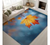 Genérico Pegatinas Antideslizantes & Soporte de TPR Tapete Alfombra Estético Hojas De Arce Arte Otoño Alfombras Lavables a máquina en Agua fría Alfombra Suave de Pelo Corto 60 x 120 cm