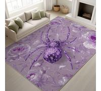 Genérico Pegatinas Antideslizantes & Soporte de TPR Tapete Espectacular, Araña Rosa, Telaraña Alfombras Lavables a máquina en Agua fría Alfombra Suave de Pelo Corto 90 cm x 150 cm