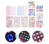 Genérico Pegatinas de Gemas de Imitación Adhesivas Acrílicas para Manualidades 11 Láminas Autoadhesivas Formas de Cara Ideales para Decorar y Proyectos DIY