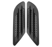 Genérico Pegatinas de Ventilación para Capó de Coche Diseño de Branquias de Tiburón Material ABS Resistente Decoloración Color Negro Par de 2 Unidades Decoración Exterior para