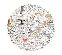 Genérico Pegatinas De Versículos Bíblicos - Juego De 100 Calcomanías Bíblicas | Pegatinas De Biblias, Pegatina para Ordenador Portátil | Pegatina De Álbum De Recortes, Pegatin Religiosa Impermeabl