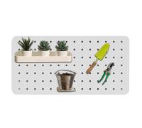 Genérico Pegboard Wall Organizer Panels, Peg Board Storage, 15.75 Inch No Punch Carbon Steel Storage Panels, Easy to Install Pegboards for Headphones, Pens, Scissors, Cups