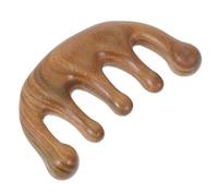 Genérico Peine de Masajeador de Madera de Sándalo Verde, Cepillo para Cuero Cabelludo, Masajeador de Manos, Diseño Redondo, Uso Doméstico para Estimular Circulación y Color Color Aleatorio