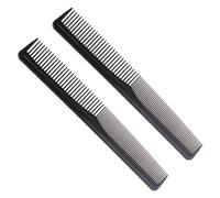 Genérico Peine de Plástico Negro Antiestático para Corte de Pelo Diseño de Doble Cara y Dientes Resistentes, Adecuado para Peluquería y Cuidado del Cabello, Pack de 10 Piezas