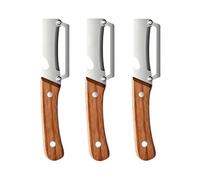 Genérico Pelador con mango de madera, juego 1/2/3 Uds. Con abridor botellas for pelar frutas y verduras, rebanar, accesorio cocina(3pcs)