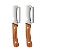 Genérico Pelador con mango de madera, juego 1/2/3 Uds. Con abridor botellas for pelar frutas y verduras, rebanar, accesorio cocina(2pcs)