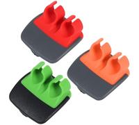 Genérico Pelador de Patatas y Frutas de Acero Inoxidable Diseño Forma de Dedo Set de 3 Unidades Negro-Verde Gris-Naranja Gris-Rojo Herramienta Multifuncional para Pelar Verduras