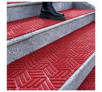 Genérico Peldaños de Escalera for escalones de Madera Alfombra Antideslizante Lavable a máquina Peldaños de Escalera Corredor de Escalera Interior Suave, Poliéster(Red,30x240cm/0.98x7.88ft)