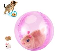 Genérico Pelota de Juguete Interactivo para Gatos, Pelota de Juguete Interactiva 360°, Detección de Obstáculos, Bola de Rodadura Automática Inteligente para Gatos y Perros (Rosa,#1)