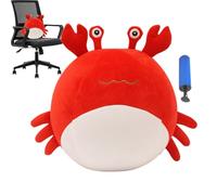 Generico Pelota hinchable, peluche animal 35 cm con bomba de aire | Bolas de peluche silenciosas para interiores - Para edades 1 - 5 años, hombres, mujeres, casa, habitación, cumpleaños