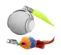 Genérico Pelota Interactiva De Juguete para Gatos - Juego De Automático De 3 Modos | Juguete Eléctrico Interactivo para Gatos con Cola | para Rechinar Los Dientes, Entretenimiento Personal, del