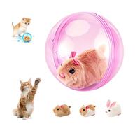 Genérico Pelota interactiva for Gatos con Ruedas automáticas, Juguete persecución Gatos Giro 360°, Pelotas automáticas Mascotas Divertidas realistas for Gatitos y Perros(Pink,Mouse-A)