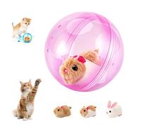 Genérico Pelota interactiva for Gatos con Ruedas automáticas, Juguete persecución Gatos Giro 360°, Pelotas automáticas Mascotas Divertidas realistas for Gatitos y Perros(Pink,Mouse-B)