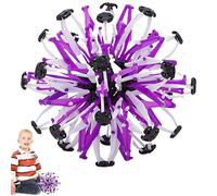 Genérico Pelota Mágica Extensible, 32cm Bola de Respiración, Juguete Novedoso, Bola de Juguete de de Mágica Multifuncional para Autismos, TDAH, Aliviar el Estrés para Niños Adulto (Colorida/Violeta)