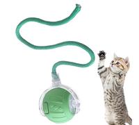 Genérico Pelota para Gatos - Juguete Automático de Rodadura para Estimulación Felina,Bola Inteligente Eléctrica Silenciosa con Cuerda de Cola para Juego en Interior y Exterior