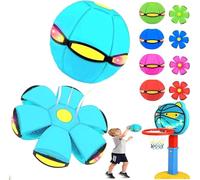 Genérico Pelota Saltarina para Niños, Gracioso Metaball Mágico, Platillo Volador Magic Metaball con 6 Luces, Children's Bouncing Ball para Interacción Entre Padres E Hijos, (Light Blue)