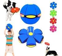 Genérico Pelota Saltarina para Niños, Platillo Volante Mágico, Juguete Luminoso para Mascotas, Doble Función Conmutable Libremente para el Ejercicio Físico Educativo y la Reacción (Azul)