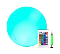 Genérico Pelotas Inflables Luminosas - Bolas Flotantes Piscina Playa 16 Colores | Globo Impermeable Luz LED Flotante Jardín Verano Borde Piscina Niño Adolescente Adulto