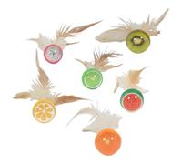 Genérico Pelotas Saltarinas para Gatos - Juguete Interactivo para Gatos con Diseño De Frutas - 6 Unidades, Actividad Divertida para Gatitos Que Incluye Juego, Rebote, Persecución Y Lanzamiento En