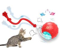 Genérico Pelotaviva para Gatos, Pelotaviva - Pelota De Aventura Interactiva para Tus Gatos, 3 Modos De Juego - Estimula La Actividad Física Y El Instinto De Caza, Juguete Automático con Luz LED (Red)