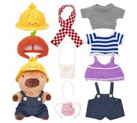 Generico Peluche Capibara de 25 cm - Muñeca animal suave, vestido para niños adolescentes adultos, de larga duración | Dormitorio Salón Estudio Sofá Guardería Juegos para Buenas Noches Colecciones