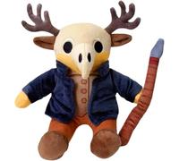 Genérico Peluche Ciervo de 99 Noches en el Bosque, 25cm 99 Nights in The Forest Plush Toy, Ciervo Alce Kawaii, Lindos Peluches de Dibujos Animados para niños (Elk In Red Coat)