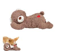 Genérico Peluche con Latido,del Corazón Cachorros, Oso De Peluche para Perros, Juguetes Relajantes para Perros, Alivio La Ansiedad En Mascotas, Peluches con Sonido Latidos, Compañero Sueño Suave.