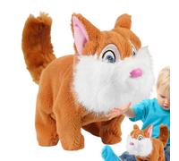 Genérico Peluche De Ardilla Juguete Interactivo Que Camina | Muñeco Eléctrico Interactivo para Niños y Adolescentes, Peluche Suave de Consuelo con Movimiento Amarillo