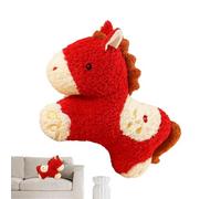 Genérico Peluche de Caballo - 50 cm Símbolo De La Suerte Rojo Y Lindo Recuerdo,Juguetes de Peluche del Año del Caballo 2026 - para Niños Jóvenes Familia Amigos Hogar Oficina Interior del Coche
