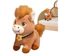 Genérico Peluche de Caballo | Muñeca con Ojos Grandes | Peluche con Lazo Floral,para Niñas Aula Pascua Navidad Cumpleaños Dormitorio Guardería Librería