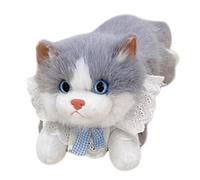 Genérico Peluche De Gato,Muñeca de Gatito Suave para la Decoración del Hogar - Figura de Gatito de Peluche,para Niños Y Adultos Cumpleaños Halloween Navidad Viaje Coche Dormitorio Sofá Y Apartamento