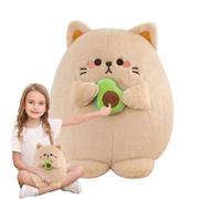 Genérico Peluche de Gato - Muñeco Anti estrés,35 Centímetros Muñeco De Peluche Abrazando Un Aguacate,para Niños Amigos Dormitorio Sala De Estar Casa Vacaciones Cumpleaños Navidad