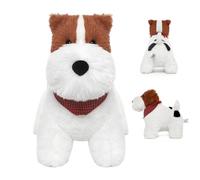 Genérico Peluche De Perro,Cachorro Terrier de Las Tierras Altas - Almohadilla Decorativa Suave 25 cm, Muñeca Animal para Dormitorio, Colección y Hogar
