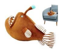 Genérico Peluche de Pescador: compañero Marino para un Descanso | Lindo Juguete de Criatura Marina con Detalles inspirados en el Resplandor Forma de cojín Suave Relleno Textil Lavable con enca