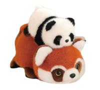 Genérico Peluche Panda Rojo - Juguete de Peluche Reversible 2 en 1, Suave y tierno, se Convierte en Mapache, cojín de Abrazo, Regalo para niños y Adultos (20/30/50 cm)
