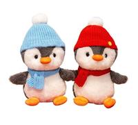 Genérico Peluche, para dormitorio, diseño de pareja de pingüinos, fácil de colocar, accesorio decorativo lindo, juguetes de para cama y sofá, 11,81 x 7,87 pulgadas