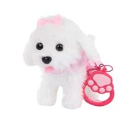 Genérico Peluche Perrito Ladra Y Anda, Interactivo De Peluche Cantante con Correa, Perro Robot Interactivos Juguetes, Ladra Y Camina, Sacudir La Cola, Peluches Infantiles
