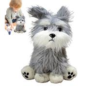 Genérico Peluche Perro para Niños - Modelo Realista de Perro Schnauzer de Peluche - Compañero De Sueños para Coleccionistas